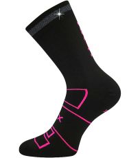 Unisex športové ponožky Reflexon VoXX® čierna-neón ružová