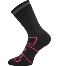 Unisex športové ponožky Reflexon VoXX® čierna-neón ružová