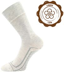 Unisex ľanové ponožky - 3 páry Linemul VoXX® režné melé
