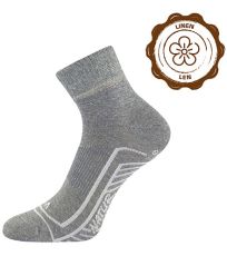 Unisex ľanové ponožky - 3 páry Linemum VoXX® šedá melé
