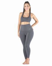 Dámske legíny dlhé 95037P GINA Šedá-biela