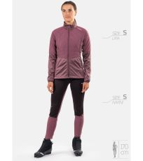 Dámska vetruodolná hybridná bunda LIRA KLIMATEX vínová/tmavo purpurová