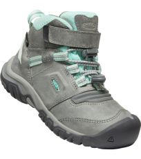 Detská trekingová obuv RIDGE FLEX MID WP KEEN grey/blue tint