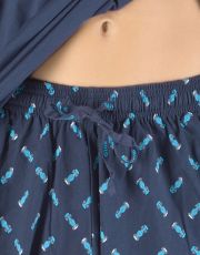 Pánske krátke pyžamo 79150P GINA sladkého drievka-tyrkysová