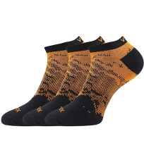 Unisex nízke ponožky - 3 páry Rex 18 VoXX® červená