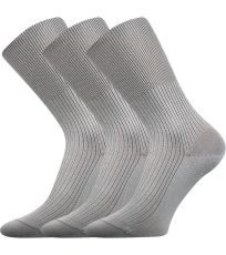 Unisex ponožky - 3 páry Zdravan Lonka svetlo šedá