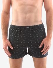 Pánske voľné trenírky 75185P GINA tm. šedá-šedá