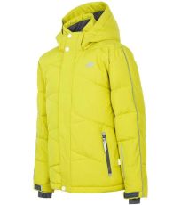 Detská lyžiarska bunda H4Z19-JKUMN002A 4F CANARY GREEN