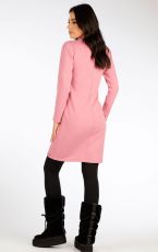 Dámske mikinové šaty 7F121 LITEX Tmavo ružová