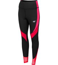 Dámske športové legíny H4L22-SPDF015 4F DEEP BLACK