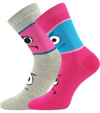 Detské obázkové ponožky - 2 páry Tlamik Boma mix B - holka