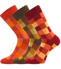 Unisex trendy ponožky - 3 páry Dekostkan Lonka kocky