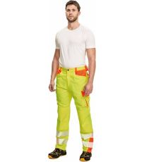 Pánske pracovné HI-VIS nohavice LATTON Cerva žltá/oranžová