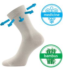 Unisex ponožky s voľným lemom - 3 páry Drbambik Lonka svetlo šedá