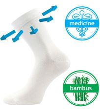 Unisex ponožky s voľným lemom - 3 páry Drbambik Lonka biela