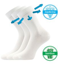 Unisex ponožky s voľným lemom - 3 páry Drbambik Lonka biela