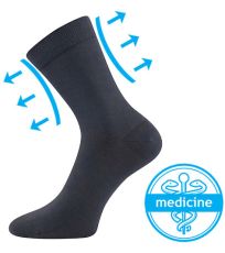 Unisex ponožky s voľným lemom - 3 páry Drmedik Lonka tmavo šedá