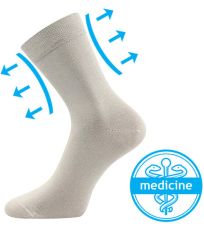 Unisex ponožky s voľným lemom - 3 páry Drmedik Lonka svetlo šedá