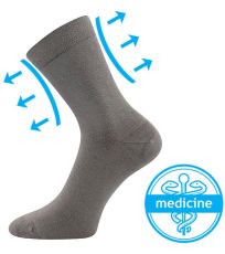 Unisex ponožky s voľným lemom - 3 páry Drmedik Lonka šedá