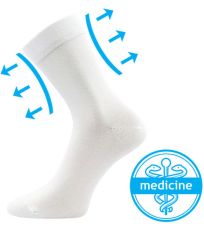 Unisex ponožky s voľným lemom - 3 páry Drmedik Lonka biela