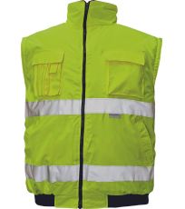Pánska HI-VIS zimná bunda CLOVELLY PILOT 2 v 1 Cerva žltá