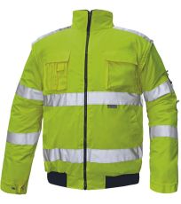 Pánska HI-VIS zimná bunda CLOVELLY PILOT 2 v 1 Cerva žltá