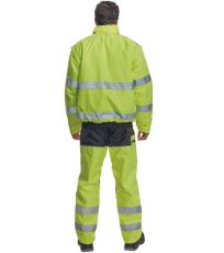 Pánska HI-VIS zimná bunda CLOVELLY PILOT 2 v 1 Cerva žltá