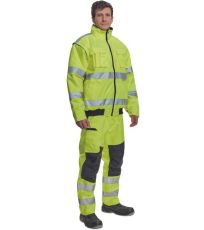 Pánska HI-VIS zimná bunda CLOVELLY PILOT 2 v 1 Cerva žltá
