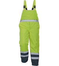 Pánske HI-VIS zimné nohavice s trakmi PADSTOW Cerva