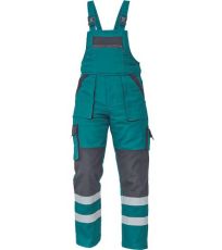 Pánske zimné pracovné nohavice s trakmi MAX WINTER RFLX Cerva zelená/čierna