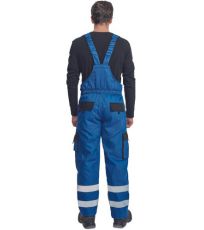 Pánske zimné pracovné nohavice s trakmi MAX WINTER RFLX Cerva modrá/čierna