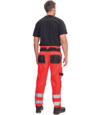 Pánske pracovné HI-VIS nohavice KNOXFIELD Knoxfield Červená