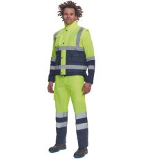 Pánska pracovná zateplená HI-VIS vesta HELLIN Cerva žltá/navy