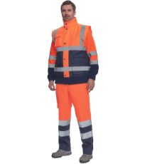 Pánska pracovná zateplená HI-VIS vesta HELLIN Cerva oranžová/navy