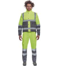 Pánska pracovná zateplená HI-VIS vesta HELLIN Cerva žltá/sivá