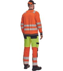 Pánska HI-VIS polo mikina KNOXFIELD Knoxfield Oranžová