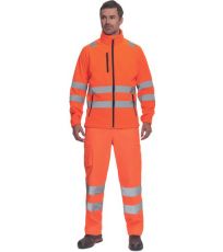 Pánska HI-VIS fleecová bunda ALMERIA Cerva oranžová