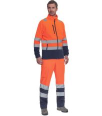 Pánska HI-VIS fleecová bunda SEVILLA Cerva oranžová/navy