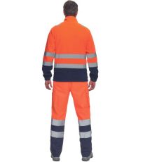 Pánska HI-VIS fleecová bunda SEVILLA Cerva oranžová/navy