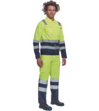 Pánska HI-VIS pracovná bunda VALENCIA Cerva žltá/navy