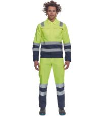 Pánska HI-VIS pracovná bunda VALENCIA Cerva žltá/navy