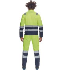 Pánska HI-VIS pracovná bunda VALENCIA Cerva žltá/navy