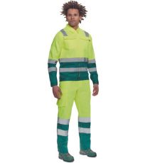 Pánska HI-VIS pracovná bunda VALENCIA Cerva žltá/zelená