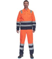 Pánska HI-VIS pracovná bunda VALENCIA Cerva oranžová/navy