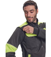 Pánska pracovná bunda MAX VIVO Cerva čierna/žltá