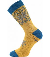 Dámský set extrémně teplých ponožek a palčáků Alta set Voxx tmavo žltá