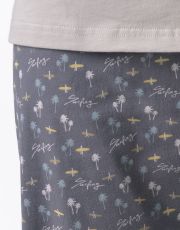 Pánske dlhé pyžamo 79191P GINA sv.sivá-tm.sivá