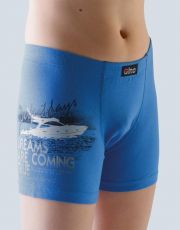 Chlapčenské boxerky s dlhšou nohavičkou 64002P GINA atlantic