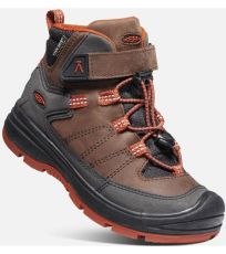 Detská zimná obuv REDWOOD MID WP Y KEEN steel grey/red dahlia