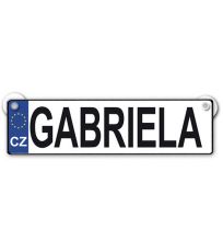 Originálna SPZ cedula s menom GABRIELA C637800020 Nekupto 